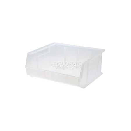 Quantum Storage Systems Hang & Stack Storage Bin, Plastic, Clear, 6 PK QUS250CL
